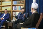 دیدار روح‌الله دهقانی فیروز‌آبادی، رئیس جهاددانشگاهی با آیت الله اعرافی، مدیر حوزه‌های علمیه کشور