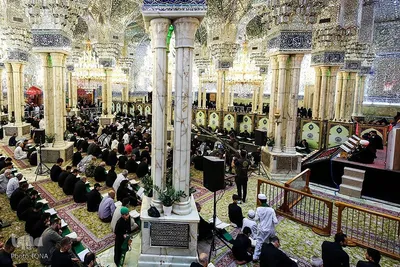 مراسم جز خوانی قرآن در حرم مطهر امام علی (ع)