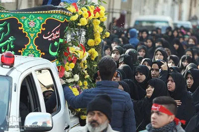 تشییع پیکر دو شهید گمنام در نعمت آباد تهران