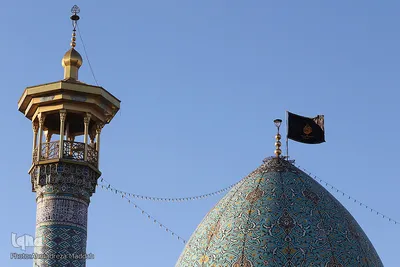 آیین تعویض پرچم گنبد آستان مقدس احمدی و محمدی شاهچراغ(ع)‎‎