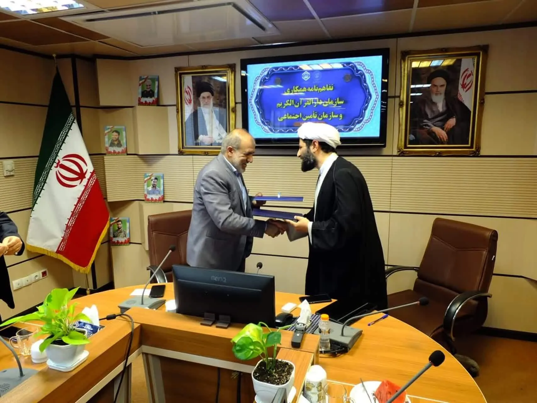 امضای تفاهم‌نامه همکاری سازمان دارالقرآن و تأمین اجتماعی