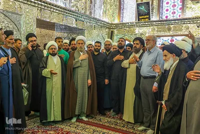 حضور ائمه جماعت در حرم حضرت شاهچراغ علیه‌السلام