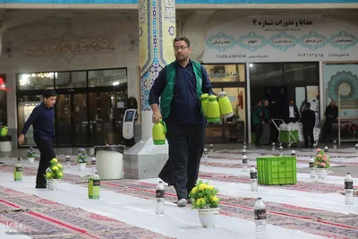 سفره افطاری حرم حضرت معصومه در شب میلاد امام حسن مجتبی(ع)