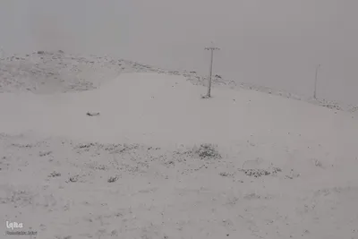 بارش برف بهاری در ارتفاعات روستایی اهر