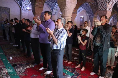 مسافران و گردشگران نوروزی در مسجد نصیرالملک‎‎
