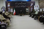 دیدار جمعی از فرماندهان نظامی خراسان جنوبی با حجت‌الاسلام علیرضا عبادی