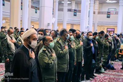 مراسم وداع با پیکر مطهر شهدای تازه تفحص شده در شیراز‎‎