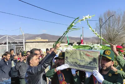 مراسم وداع پیکر شهید گمنام در چالدران