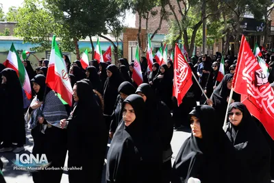 مراسم پیاده‌روی جاماندگان اربعین حسینی در شهرستان اهر