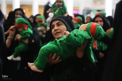 مراسم شیرخوارگان حسینی در حرم مطهر شاهچراغ(ع)