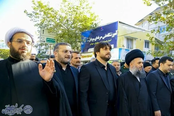 تشییع پیکر پاک ۱۱ شهید گمنام دوران دفاع مقدس  در ساری