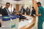 صندوق سیار انتخابات در بیمارستان کوثر سمنان