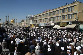 مراسم تشییع پیکر شهید آیت‌الله سلیمانی در شهر مقدس قم