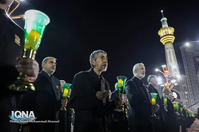 آیین خطبه‌خوانی شب شهادت امام رضا(ع) در حرم مطهر رضوی