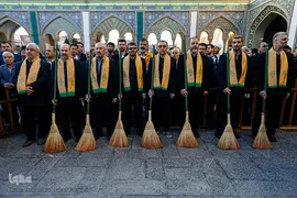 تعویض پرچم حرم حضرت عبدالعظیم(ع)