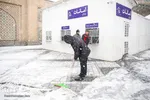 بارش اولین برف زمستانی در مشهد ـ حرم رضوی