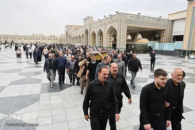 تشییع پیکر استاد وحید مجتهدزاده در حرم مطهر رضوی