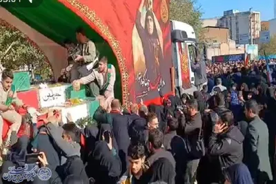 تشییع باشکوه ده آلاله سرخ از کربلای ایران؛ ساری در سالروز شهادت حضرت زهرا(س)