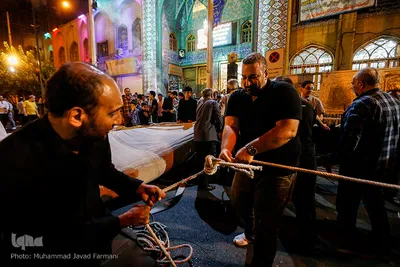برپایی خیمیه عزای حسینیه کربلایی های مقیم مرکز