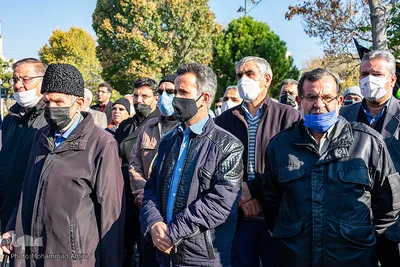 مراسم تشییع حاج بیوک آسایش مداح اهل‌بیت(ع) و رزمنده دوران دفاع مقدس‎‎