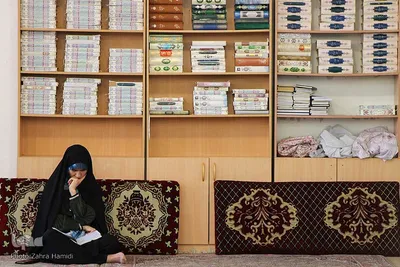 محفل جزء خوانی قرآن کریم در امامزادگان باقریه بیرجند