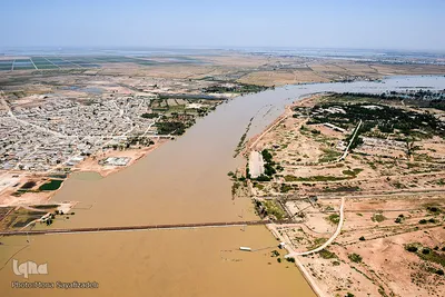تصاویر هوایی مناطق سیل زده خوستان