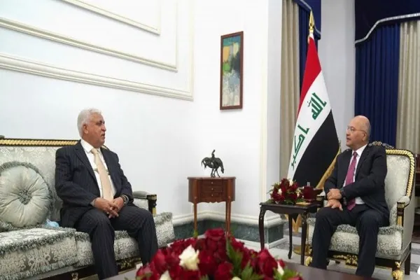 دیدار رئیس‌جمهور عراق با رئیس حشدالشعبی دو روز پس از تحریم آمریکا