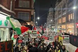 London: Pro-Palästina-Demo vor der Botschaft des zionistischen Regimes