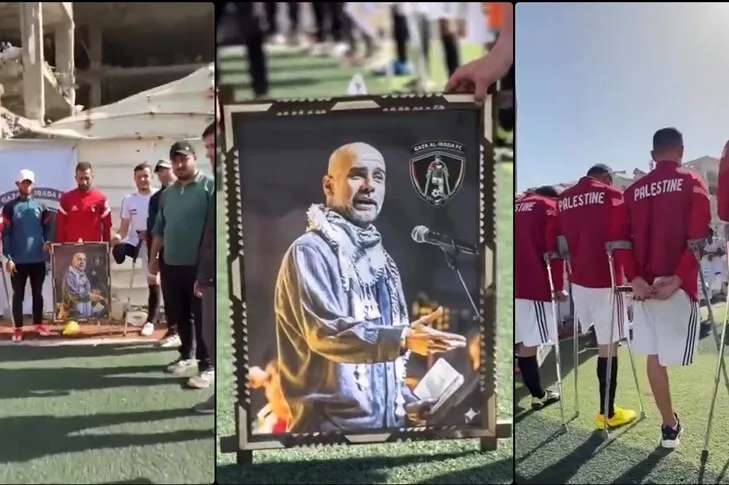 Gazze'deki ampute futbol takımından Filistin davasını destekleyen Guardiola'ya teşekkür mesajı