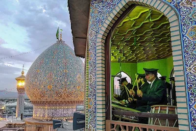 آیین نقاره زنی در حرم حضرت احمد بن موسی شاهچراغ(ع) شیراز‎‎