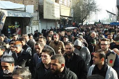 تشییع پیکر دو شهید گمنام در نعمت آباد تهران