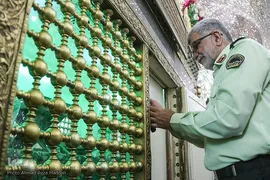 مراسم غبارروبی و عطرافشانی حرم مطهر علی بن حمزه(ع)‎‎