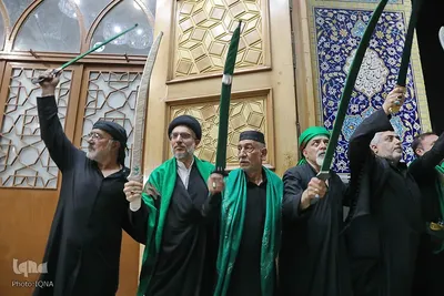 عزاداری سنتی «مشق شمشیر» نجفی‌های مقیم قم