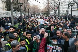 مراسم تشییع پیکر علی رازینی و محمد مقیسه
