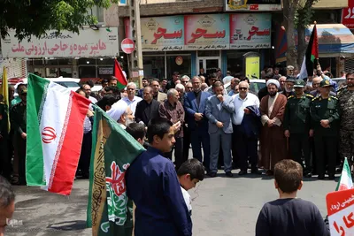 راهپیمایی مردم شهرستان اهرعلیه تهاجم رژیم صهیونیستی به ایران 
