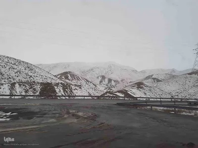 بارش برف در محورهای مواصلاتی شهرستان اهر
