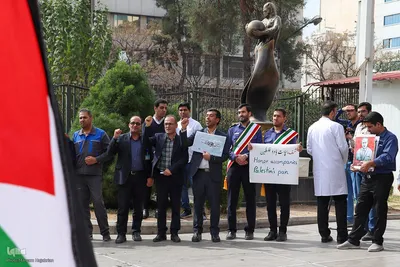 تجمع پرستاران و پزشکان شیراز در حمایت از مردم غزه