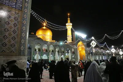 لحظه تحویل سال در حرم مطهر رضوی
