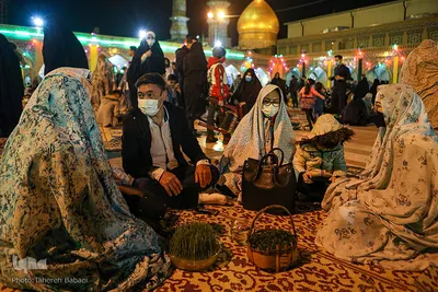 لحظه تحویل سال ۱۴۰۱ در حرم حضرت عبدالعظیم (ع)