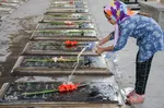 غبار روبی و عطر افشانی مزار مطهر شهدا بمناسبت هفته ی دفاع مقدس- تبریز

