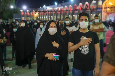 عزاداری شب عاشورای حسینی در حرم مطهر شاهچراغ(ع)