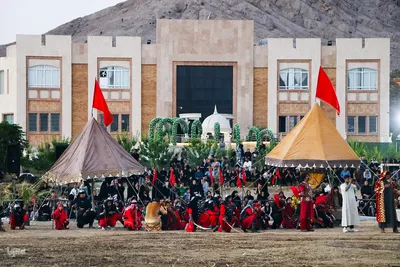 مراسم آیینی خیمه‌سوزان در مبارکه