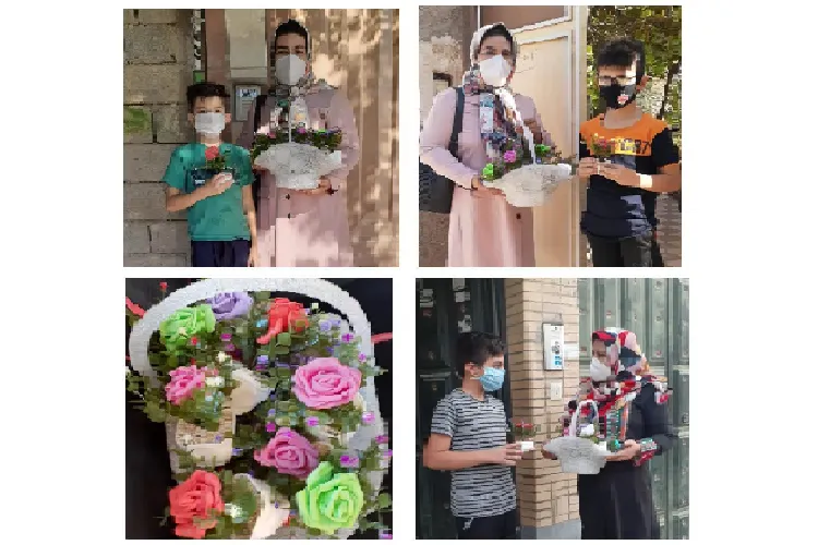 تبریک خلاقانه معلم کازرونی به دانش‌آموزان