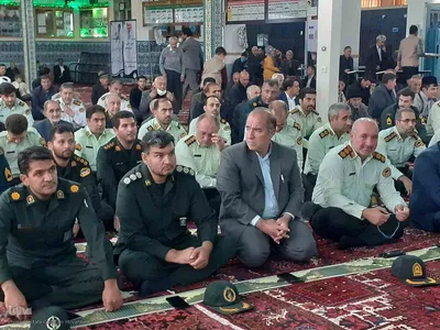 حضور سبزپوشان انتظامی در نماز جمعه اهر و گرامیداشت هفته انتظامی