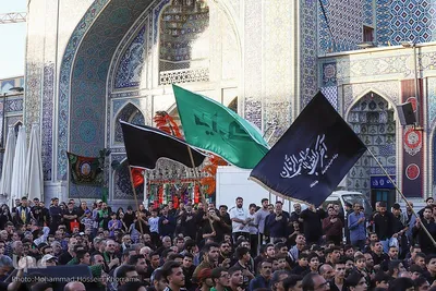 مراسم عزاداری شب شهادت امام رضا(ع) در حرم مطهر رضوی