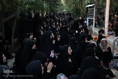 مراسم عزاداری روز هفتم محرم در قطعه 40 (سرداران بی پلاک) بهشت زهرای تهران