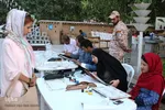 بداهه‌نويسی خوشنويسان شيرازی در جشن ميلادامام رضا(ع)