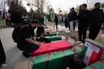مراسم تشییع پیکر ۶ شهید جنگ رمضان در اصفهان