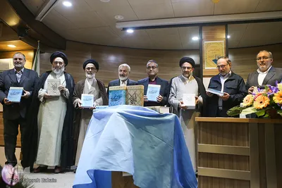 مراسم رونمایی از کتاب‌های «شرح و تفسیر نهج‌البلاغه» و «حکمت علوی» اثر اسماعیل منصوری لاریجانی
