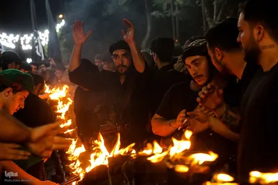 آئین مشعل گردانی عزاداران حسینی در دولت آباد تهران